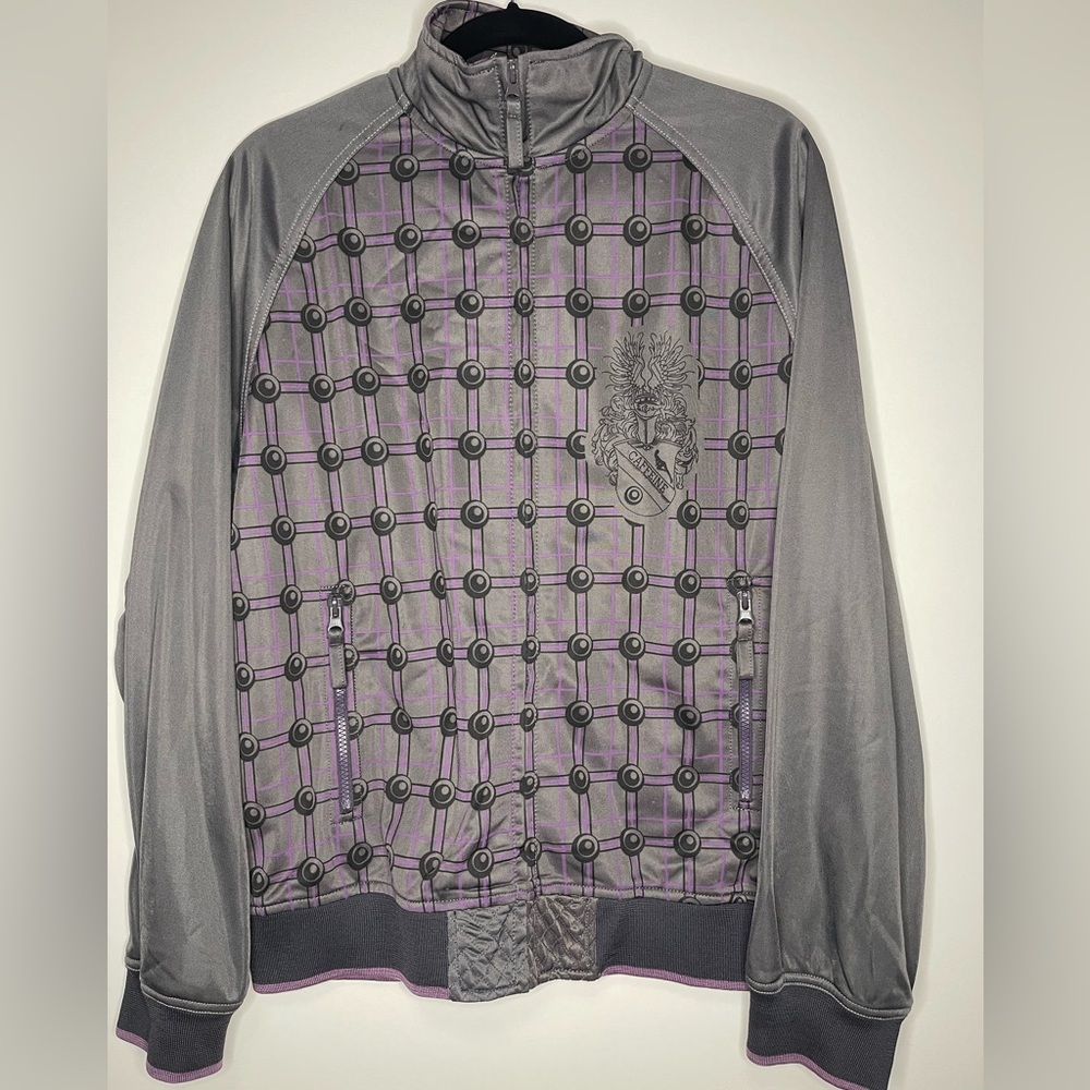 Men’s Caffeine Brand Long Sleeved Zip-up Track Jacket - Size Mens Large